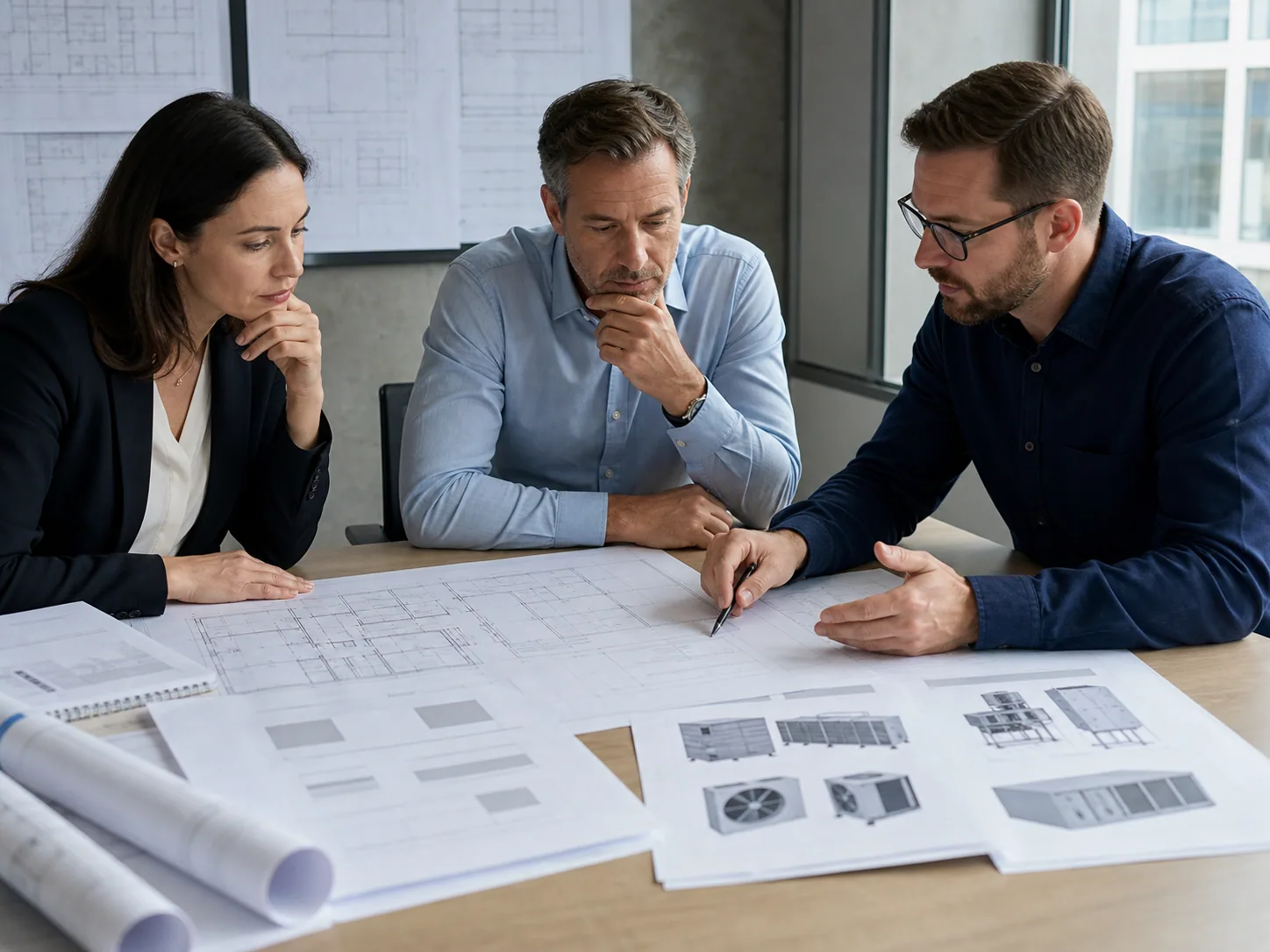 Project kickoff meeting reviewing the information needed before MEP design